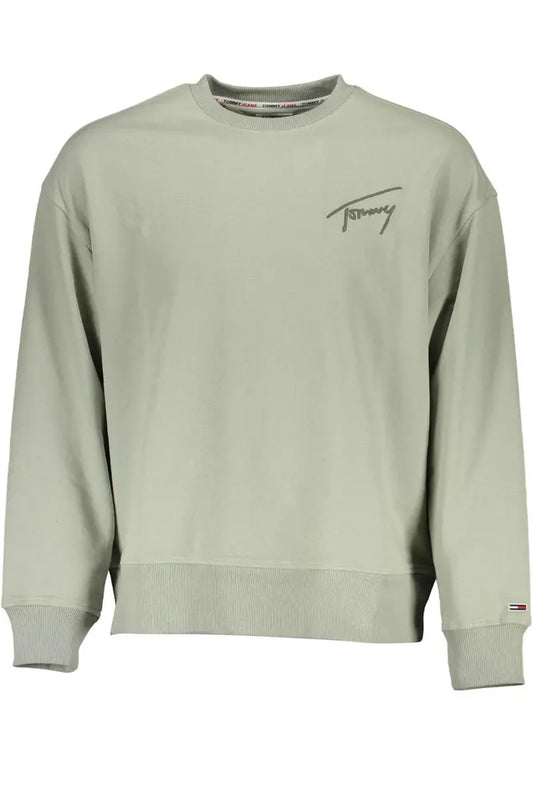 Green Cotton Men Sweater