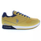 Yellow Polyester Men Sneaker