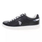 Black Polyester Mens Sneaker