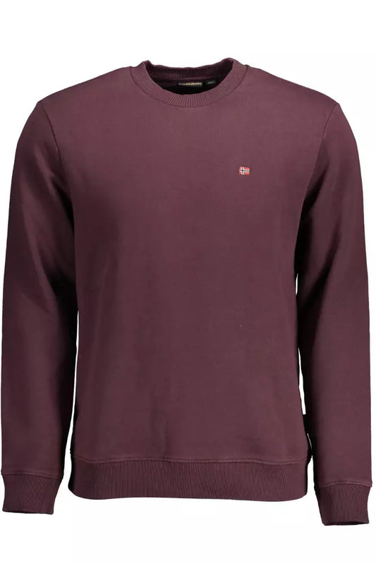 Purple Cotton Men Sweater