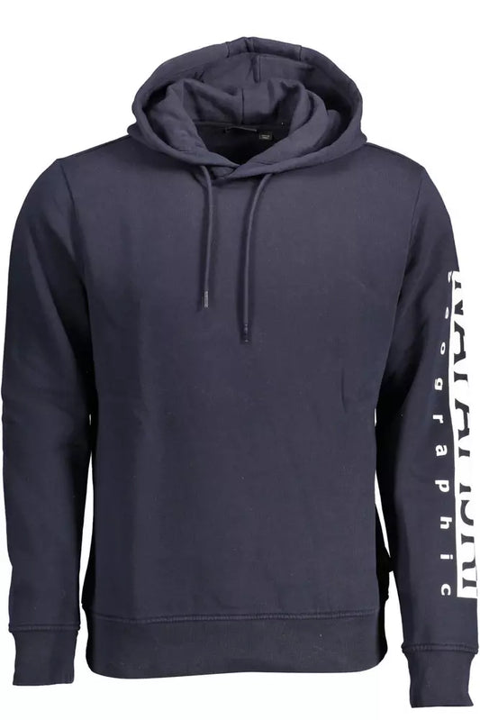 Blue Cotton Men Sweater
