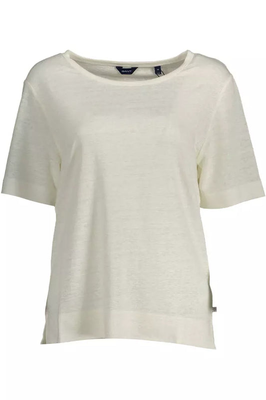White Linen Women Top