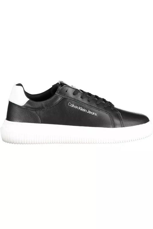 Black Leather Men Sneaker