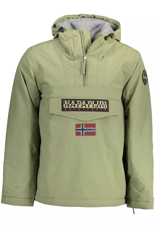 Green Polyamide Men Jacket