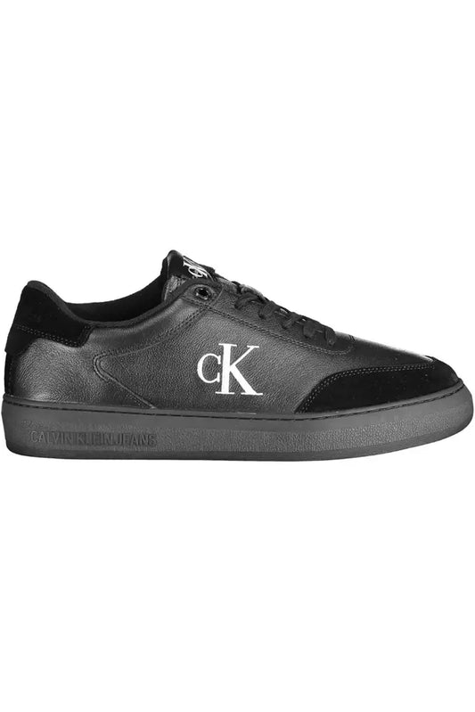Black Leather Men Sneaker