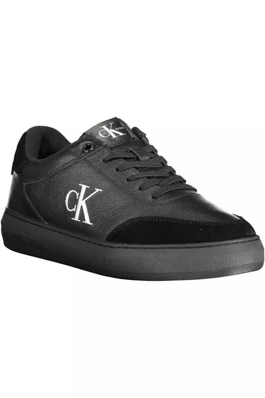 Black Leather Men Sneaker