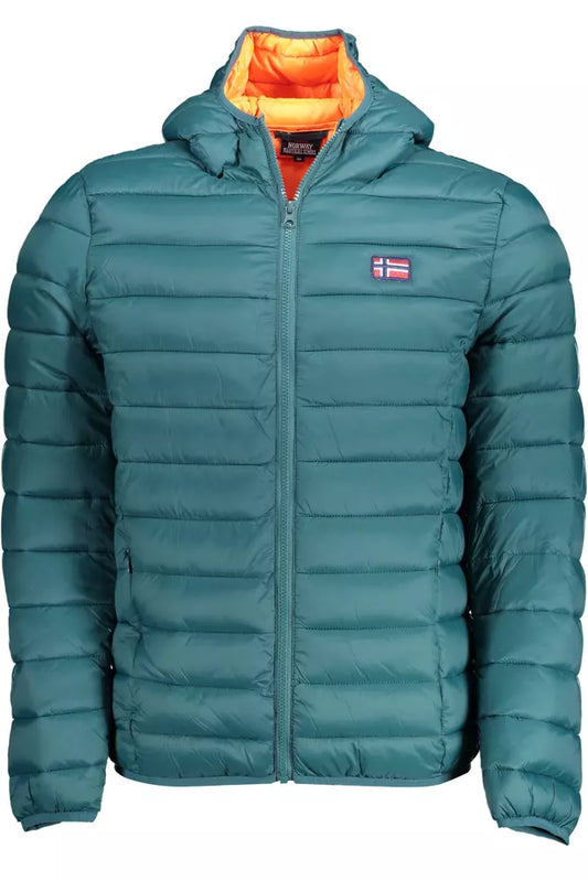 Green Polyamide Men Jacket