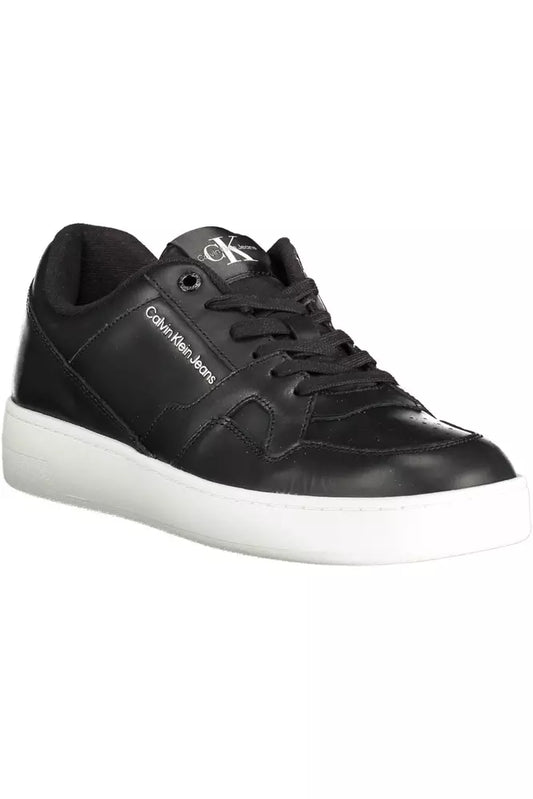 Black Leather Men Sneaker