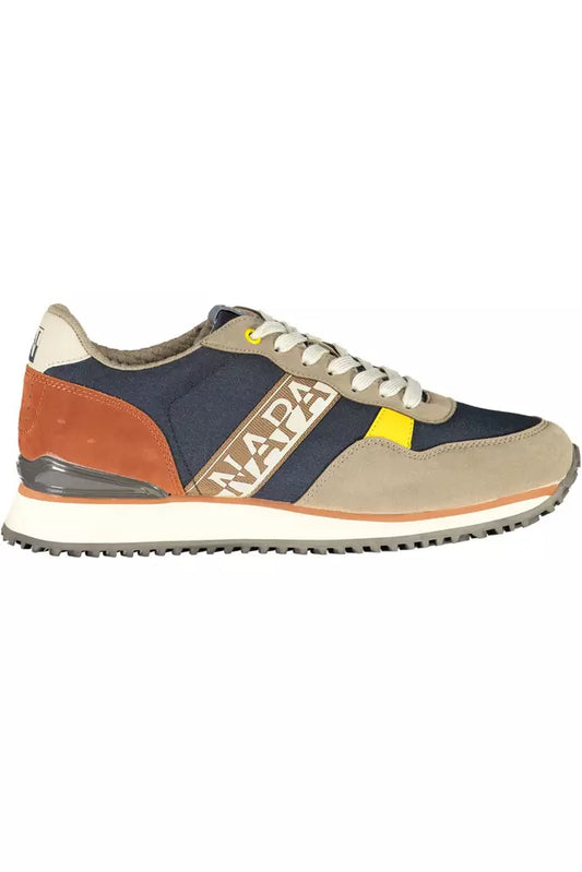 Blue Polyester Men Sneaker