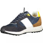 Blue Polyester Men Sneaker