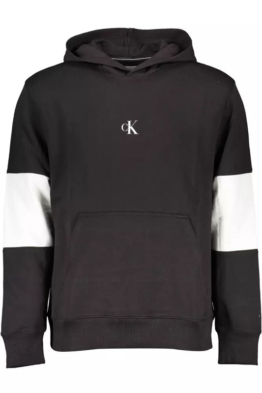 Black Cotton Men Sweater