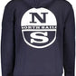 Blue Cotton Men Sweater