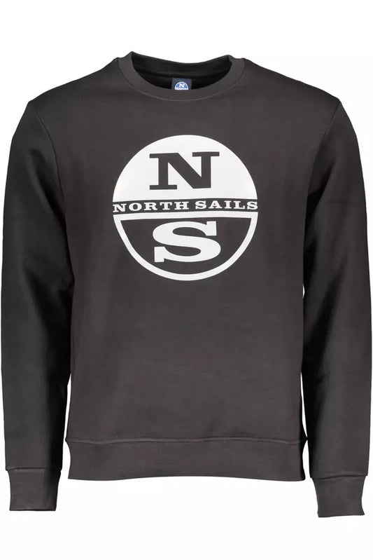 Black Cotton Men Sweater