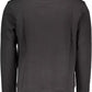 Black Cotton Men Sweater