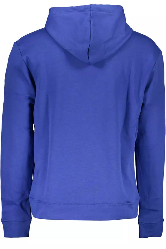 Blue Cotton Men Sweater