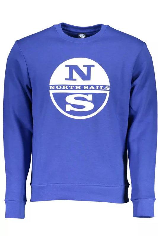 Blue Cotton Men Sweater