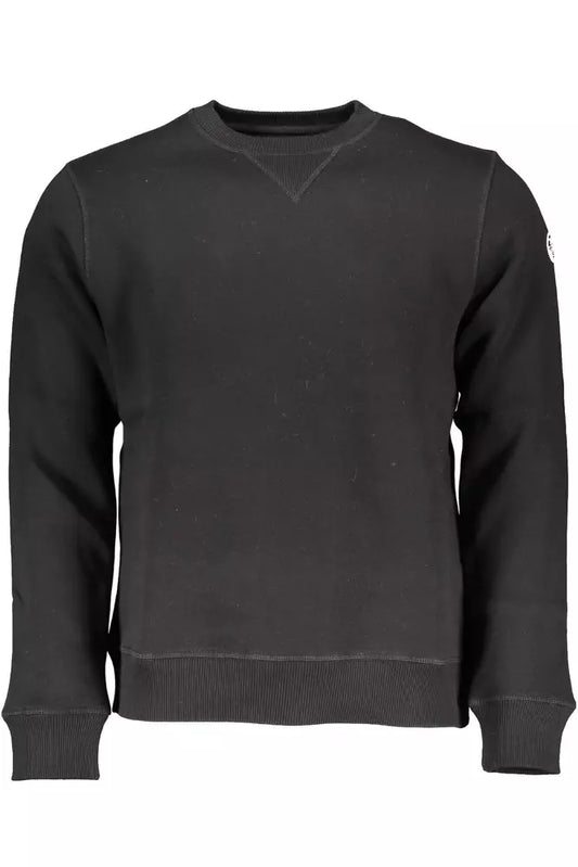 Black Cotton Men Sweater