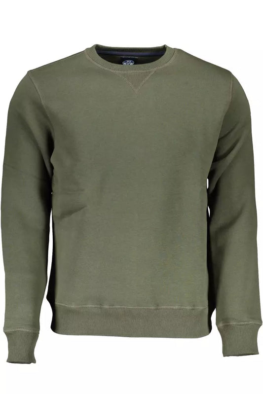 Green Cotton Men Sweater