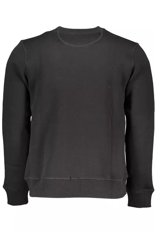 Black Cotton Men Sweater