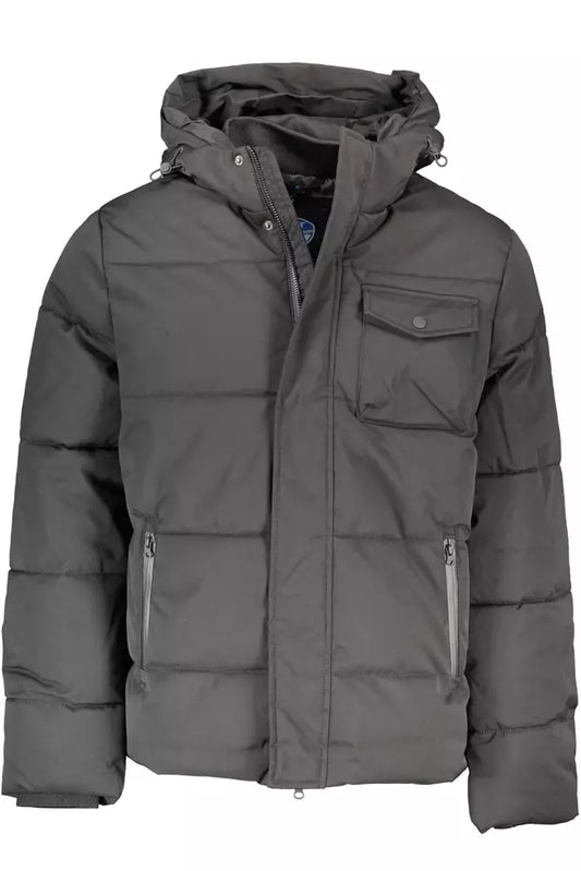 Black Polyester Men's Jacket