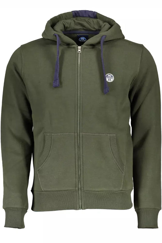 Green Cotton Men Sweater
