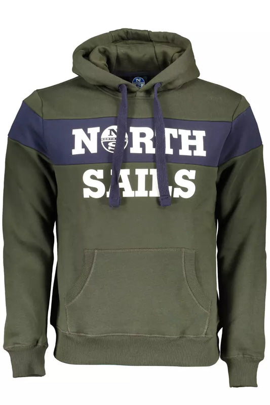 Green Cotton Men Sweater