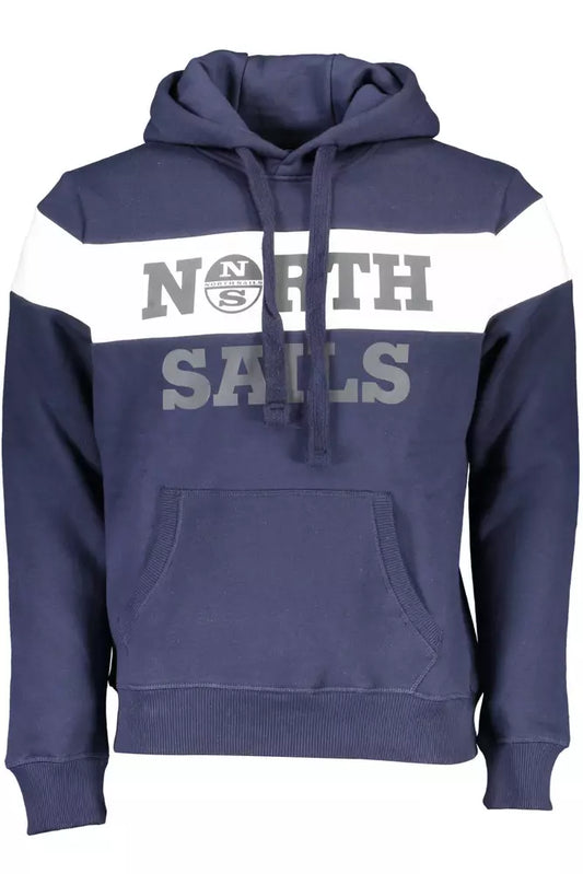 Blue Cotton Men Sweatshirt
