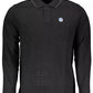 Black Cotton Men Polo Shirt