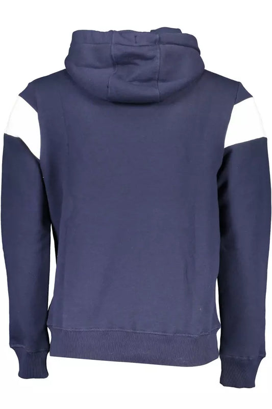Blue Cotton Men Sweatshirt