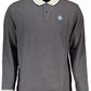 Gray Cotton Men Polo Shirt