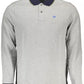 Gray Cotton Men Polo Shirt