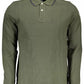 Green Cotton Men Polo Shirt