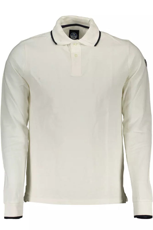 White Cotton Men Polo Shirt
