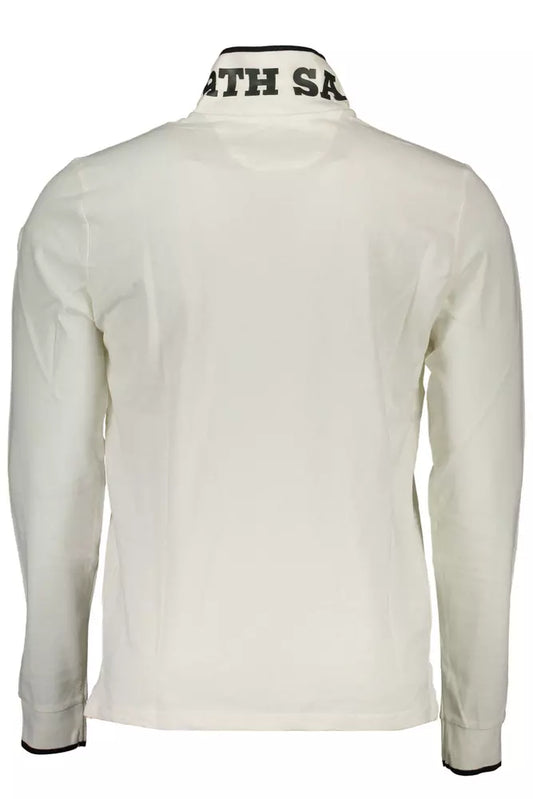 White Cotton Men Polo Shirt