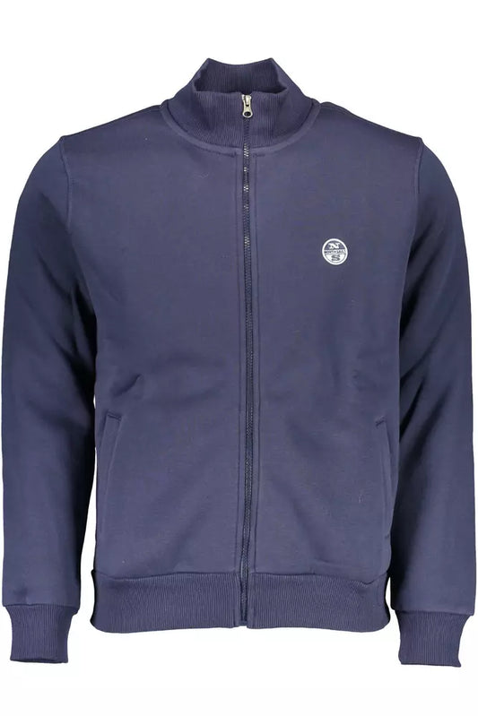 Blue Cotton Men Sweater