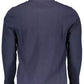 Blue Cotton Men Polo Shirt