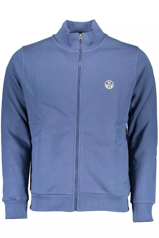 Blue Cotton Men Sweater