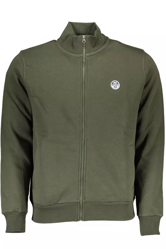 Green Cotton Men Sweater