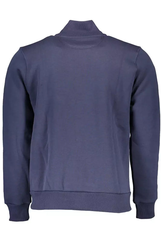 Blue Cotton Men Sweater