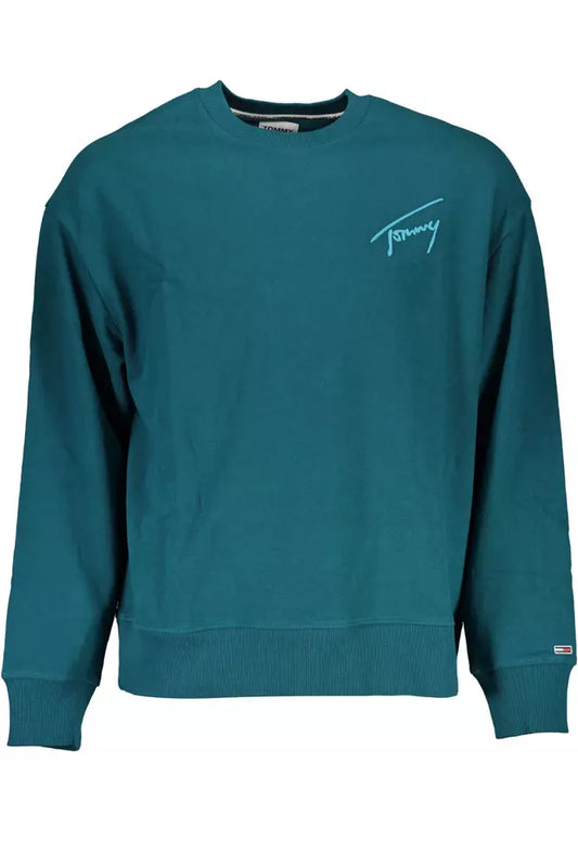 Green Cotton Men Sweater