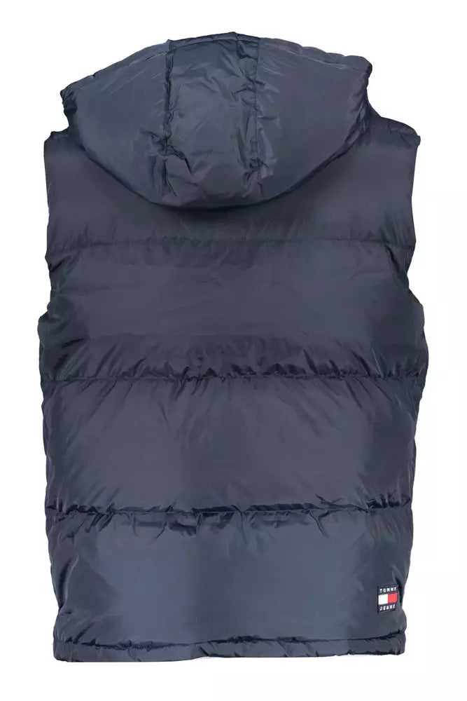 Blue Polyester Men Jacket