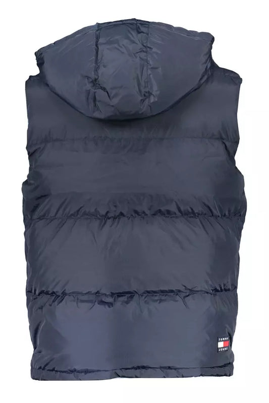 Blue Polyester Men Jacket