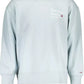 Light Blue Cotton Men Sweater