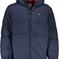 Blue Polyester Men Jacket