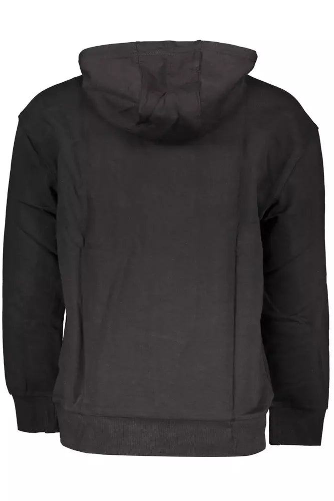 Black Cotton Men Sweater