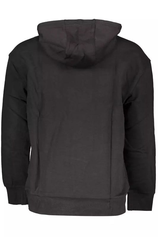 Black Cotton Men Sweater