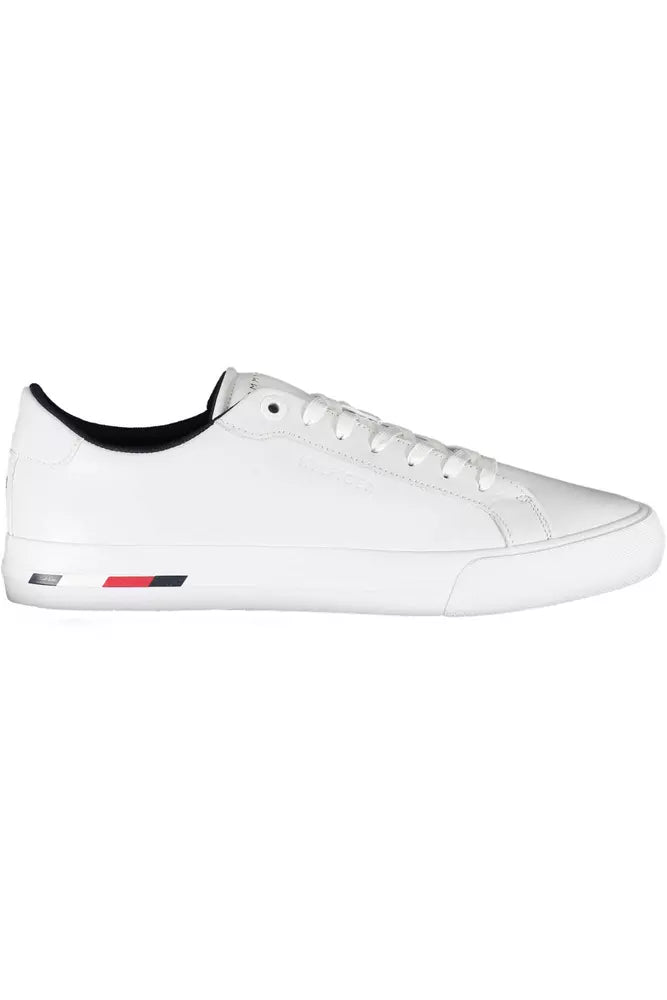 White Polyethylene Men Sneaker