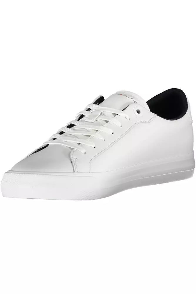 White Polyethylene Men Sneaker