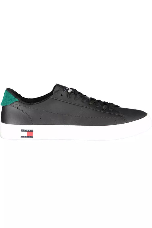 Black Leather Men Sneaker