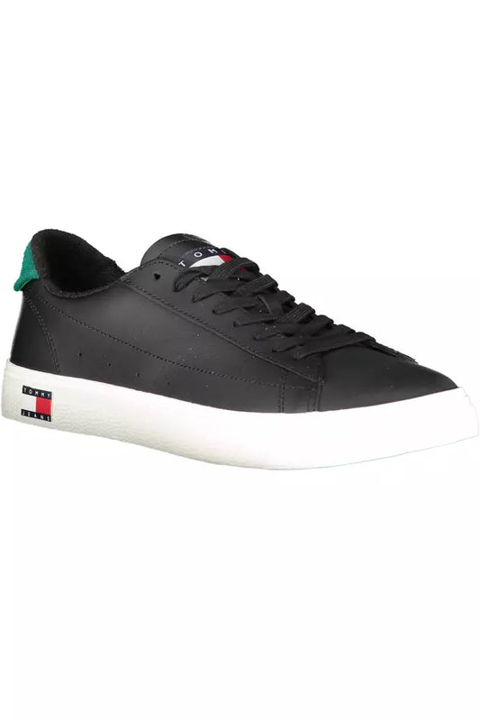 Black Leather Men Sneaker
